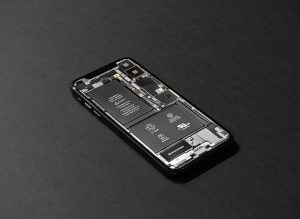 Mobile Phone battery exposed